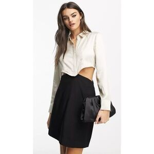 & Other Stories Cut-out Long Sleeve Shirt Dress, 6